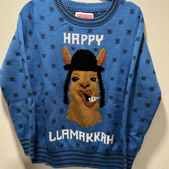 Tipsy Elves Happy Llamakkah Hanukkah Sweater - Picture 2 of 7